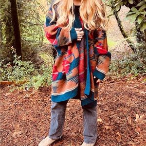 Pendleton-like blanket coat